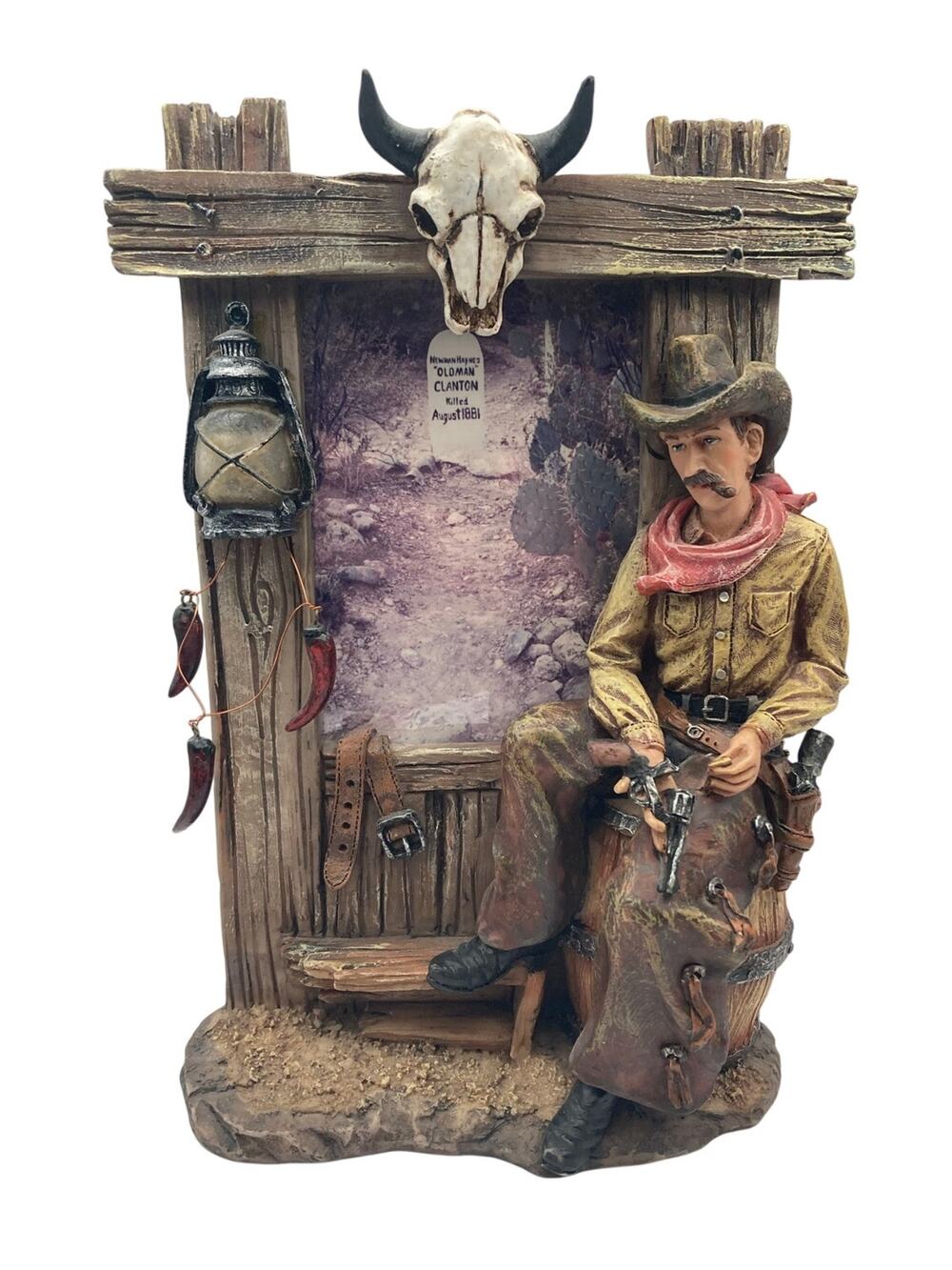 Picture Frame 3D Western Scene Cowboy Home Decor - Over 2.5lbs - Well Made